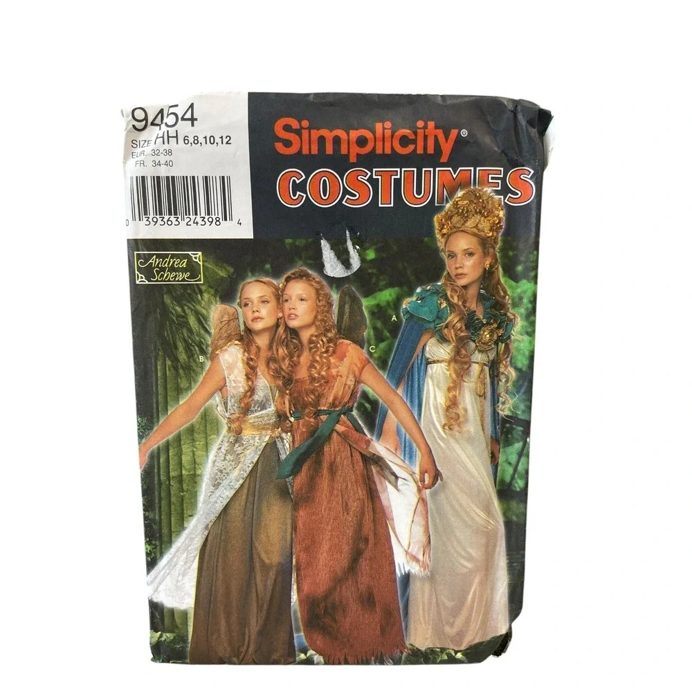 Simplicity 9454 Fairy Costume Dress Size 6-12 Vintage Sewing Pattern